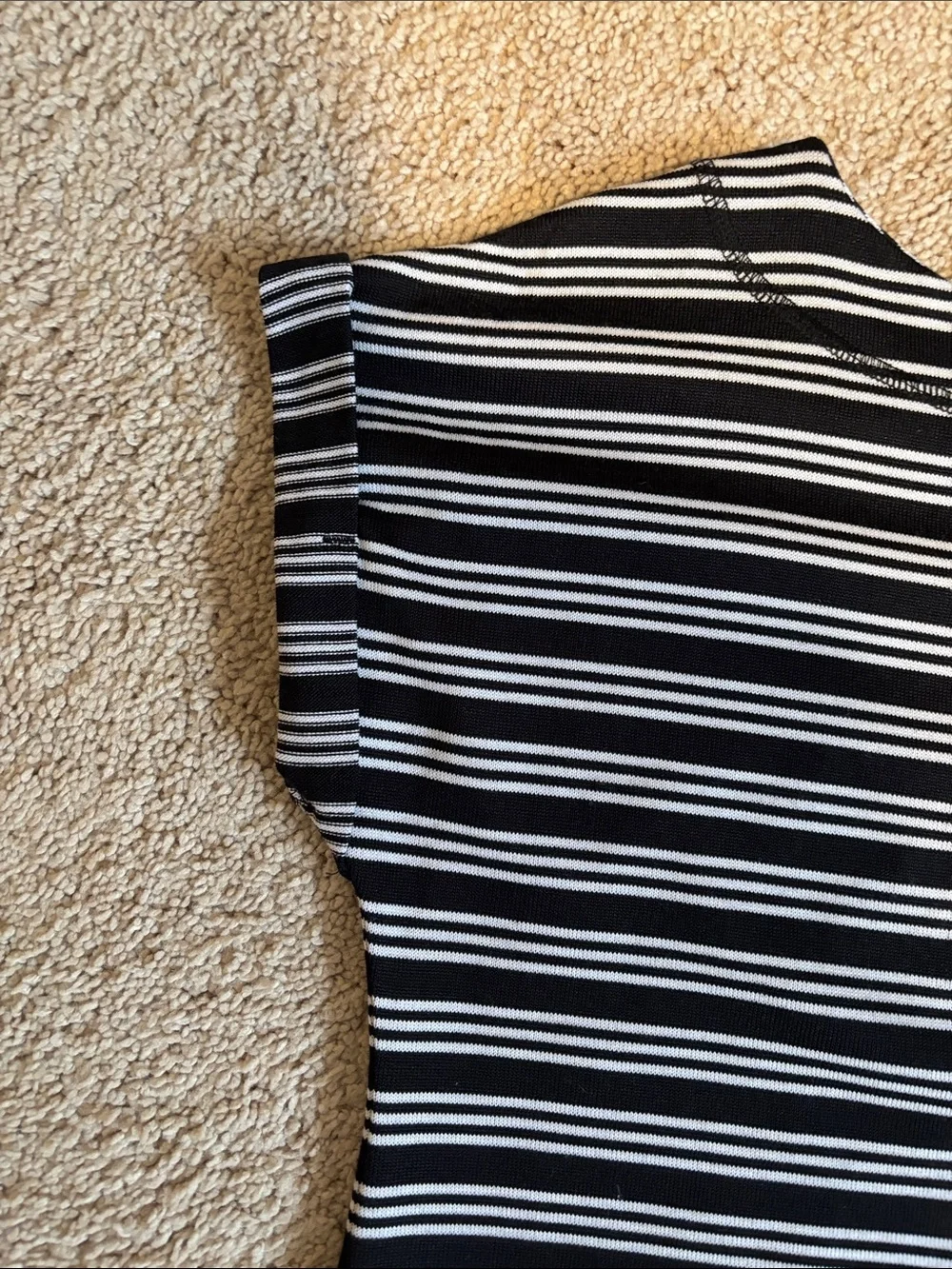 Talbots Black & White Striped Pocket Shift Dress - Picture 7 of 7